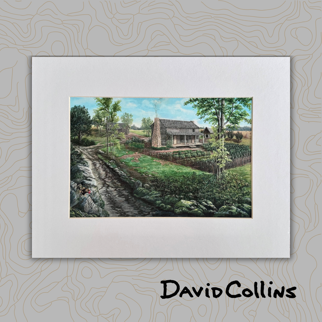 Mahala's Cabin Matted Print